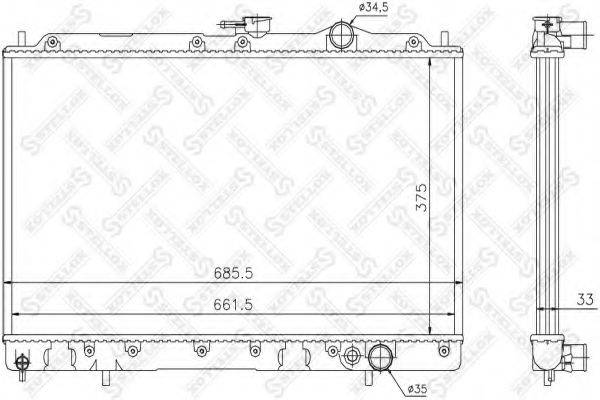 STELLOX 1025943SX Радіатор, охолодження двигуна