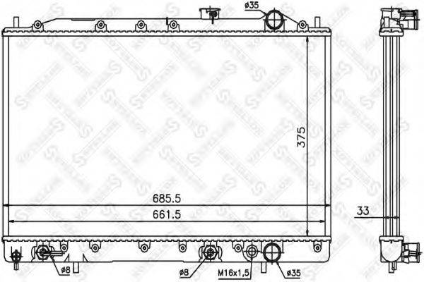 STELLOX 1025949SX Радіатор, охолодження двигуна