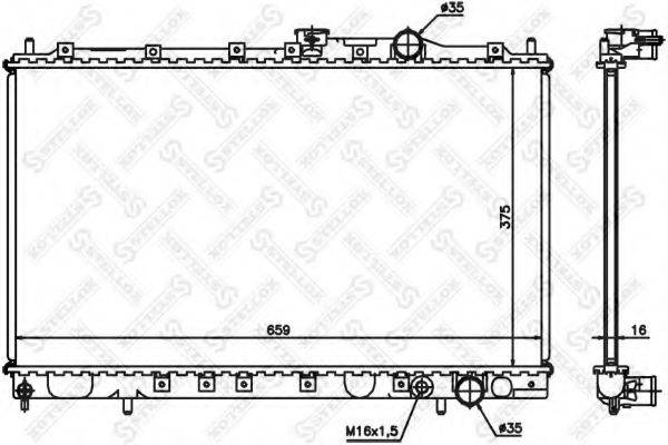 STELLOX 1025950SX Радіатор, охолодження двигуна