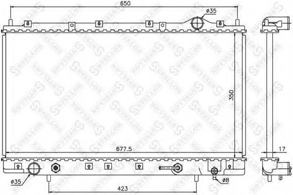 STELLOX 1025960SX Радіатор, охолодження двигуна