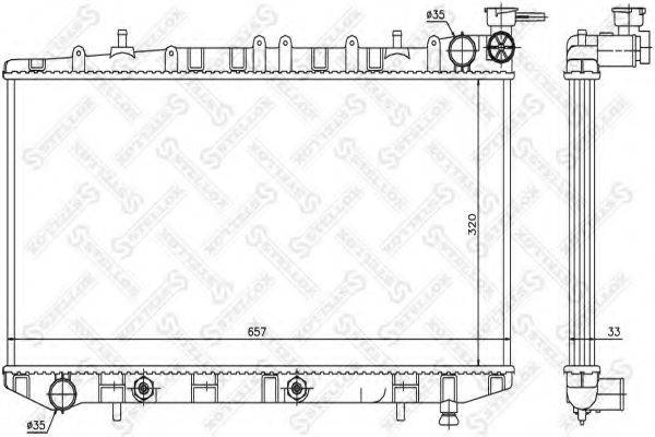 STELLOX 1025987SX Радіатор, охолодження двигуна