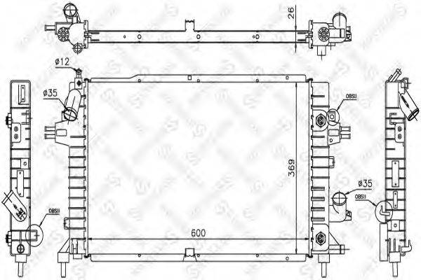 STELLOX 1026042SX Радіатор, охолодження двигуна