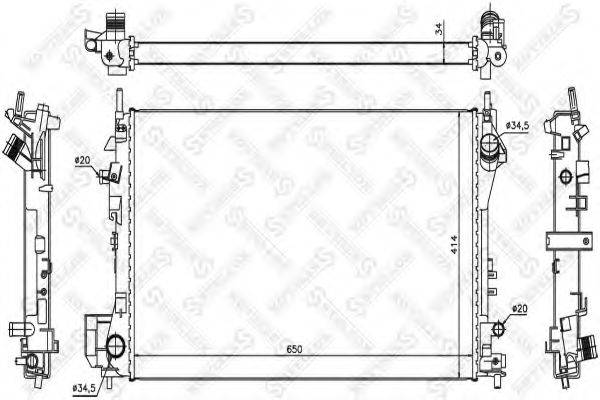 STELLOX 1026043SX Радіатор, охолодження двигуна