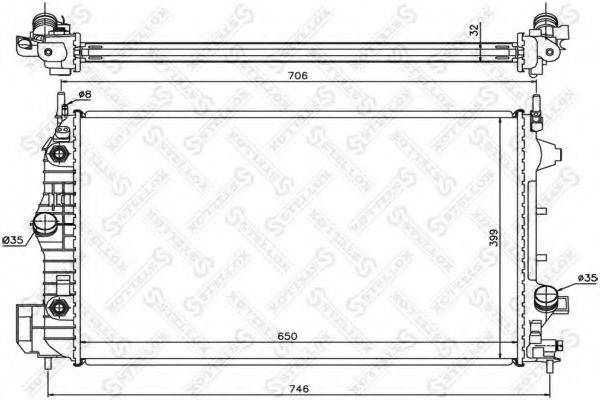 STELLOX 1026057SX Радіатор, охолодження двигуна