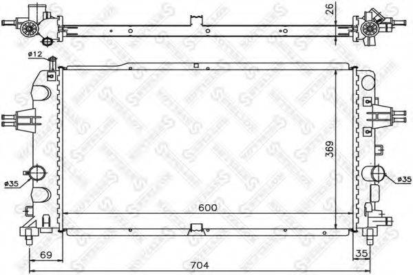 STELLOX 1026060SX Радіатор, охолодження двигуна