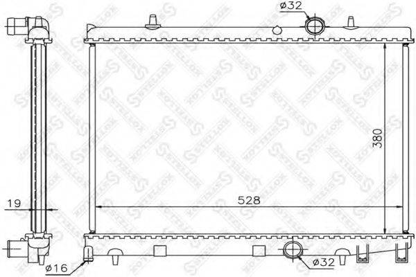 STELLOX 1026092SX Радіатор, охолодження двигуна