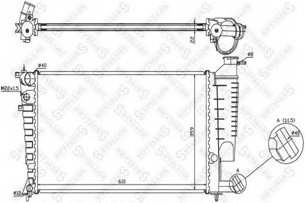 STELLOX 1026096SX Радіатор, охолодження двигуна