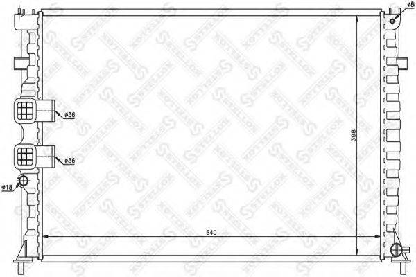 STELLOX 1026154SX Радіатор, охолодження двигуна