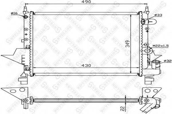 STELLOX 1026211SX Радіатор, охолодження двигуна