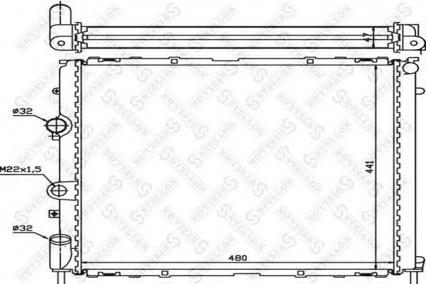 STELLOX 1026218SX Радіатор, охолодження двигуна