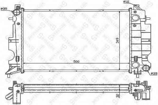 STELLOX 1026232SX Радіатор, охолодження двигуна