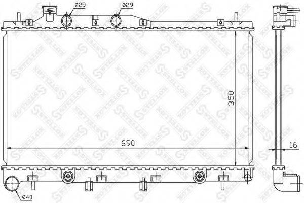 STELLOX 1026245SX Радіатор, охолодження двигуна