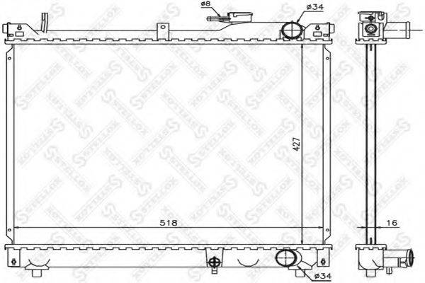 STELLOX 1026259SX Радіатор, охолодження двигуна