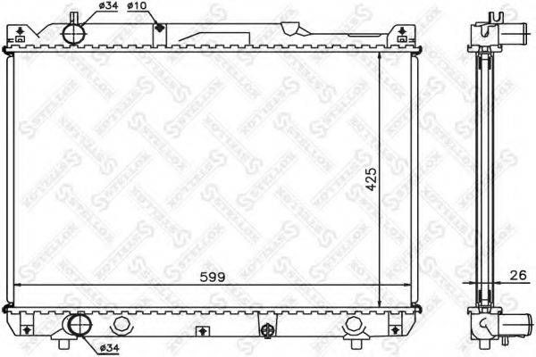 STELLOX 1026266SX Радіатор, охолодження двигуна