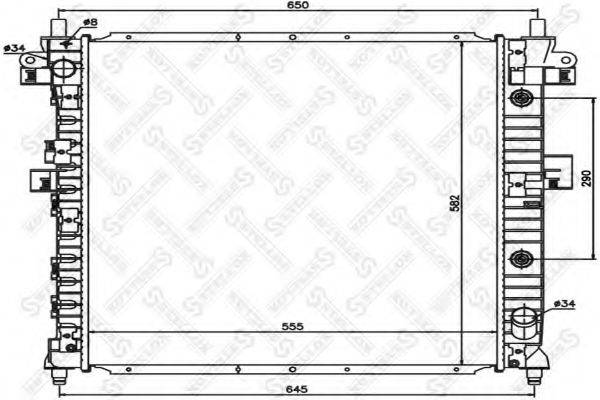 STELLOX 1026287SX Радіатор, охолодження двигуна