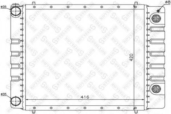 STELLOX 1026293SX Радіатор, охолодження двигуна