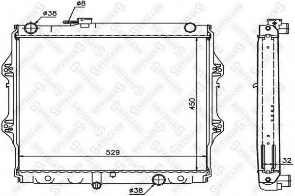 STELLOX 1026297SX Радіатор, охолодження двигуна
