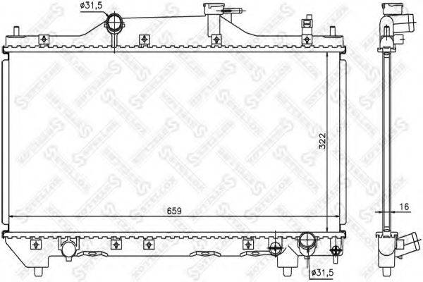 STELLOX 1026303SX Радіатор, охолодження двигуна