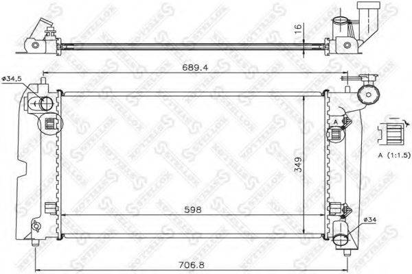 STELLOX 1026309SX Радіатор, охолодження двигуна