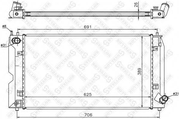 STELLOX 1026326SX Радіатор, охолодження двигуна