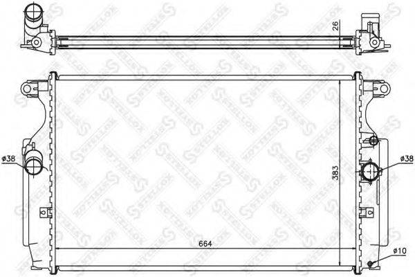 STELLOX 1026362SX Радіатор, охолодження двигуна