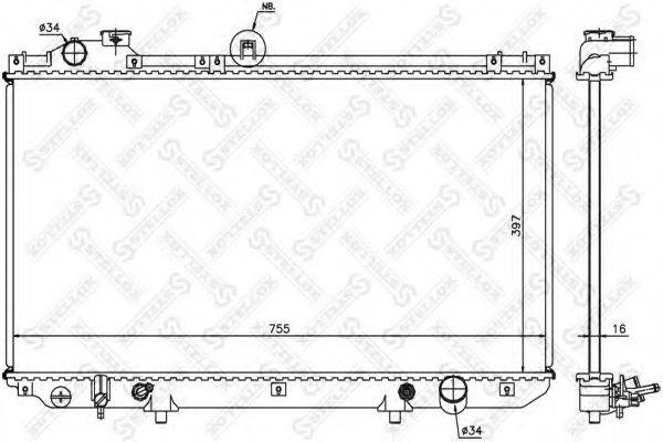 STELLOX 1026377SX Радіатор, охолодження двигуна