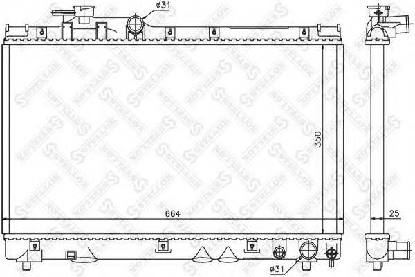 STELLOX 1026395SX Радіатор, охолодження двигуна