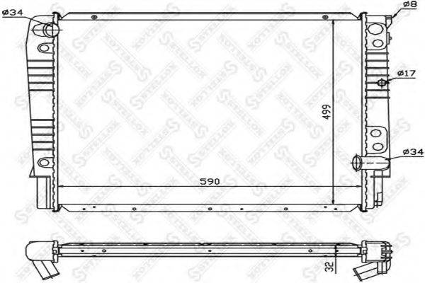 STELLOX 1026444SX Радіатор, охолодження двигуна