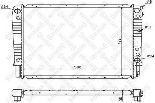 STELLOX 1026446SX Радіатор, охолодження двигуна