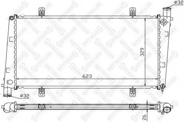 STELLOX 1026455SX Радіатор, охолодження двигуна