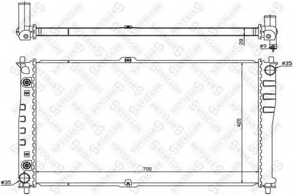 STELLOX 1026475SX Радіатор, охолодження двигуна