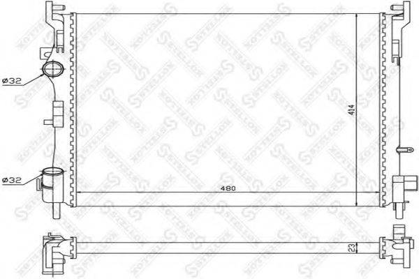 STELLOX 1026562SX Радіатор, охолодження двигуна