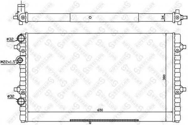 STELLOX 1026570SX Радіатор, охолодження двигуна