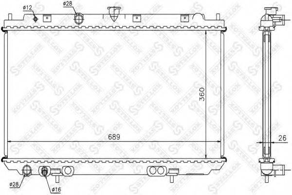 STELLOX 1026579SX Радіатор, охолодження двигуна