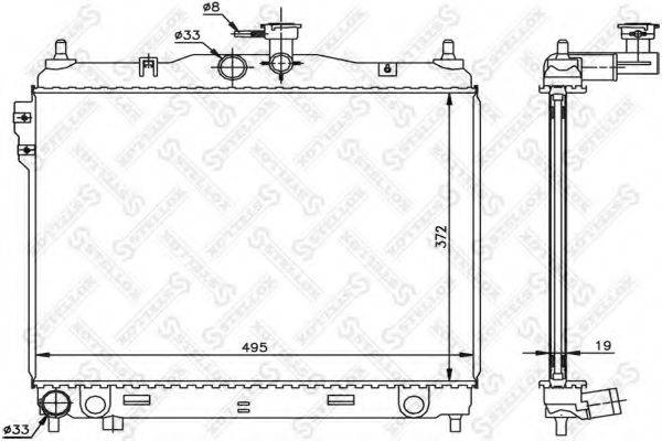 STELLOX 1026603SX Радіатор, охолодження двигуна