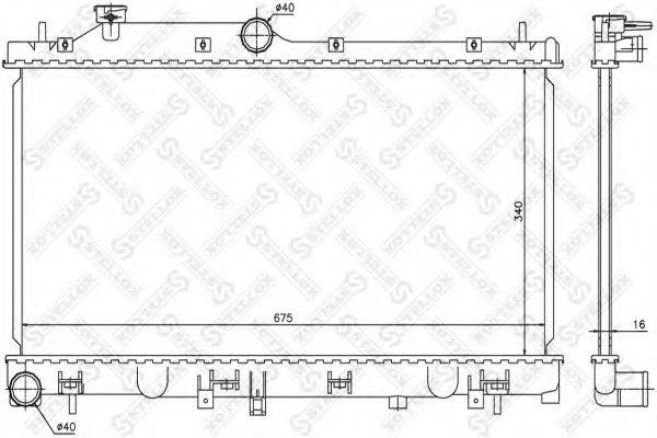 STELLOX 1026648SX Радіатор, охолодження двигуна