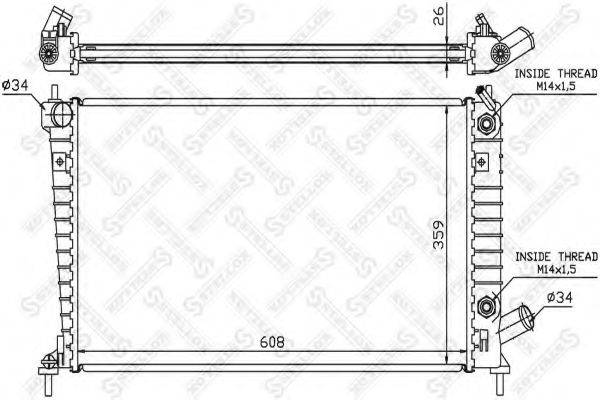 STELLOX 1026663SX Радіатор, охолодження двигуна