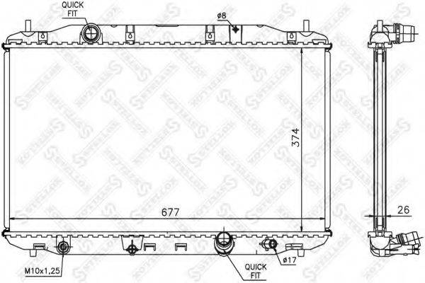 STELLOX 1026676SX Радіатор, охолодження двигуна