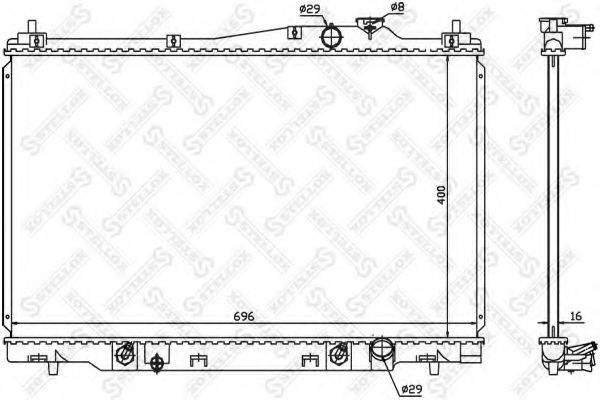 STELLOX 1026680SX Радіатор, охолодження двигуна