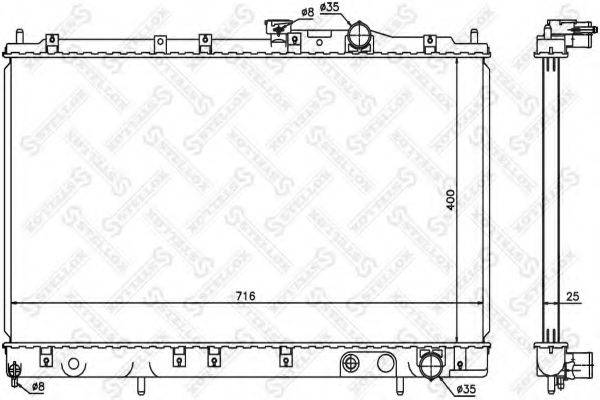 STELLOX 1026691SX Радіатор, охолодження двигуна