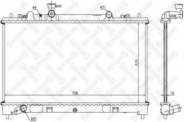 STELLOX 1026704SX Радіатор, охолодження двигуна