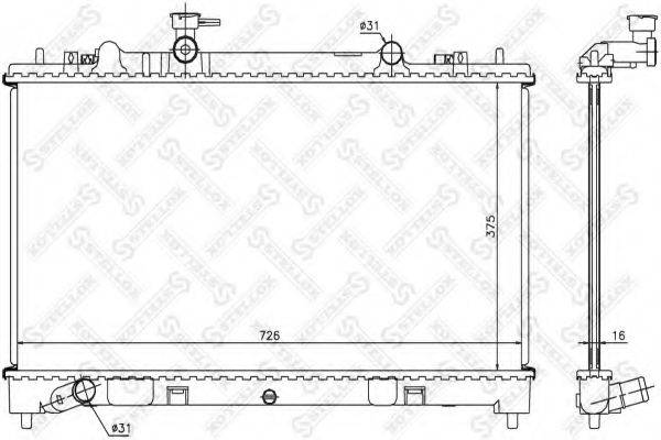 STELLOX 1026705SX Радіатор, охолодження двигуна