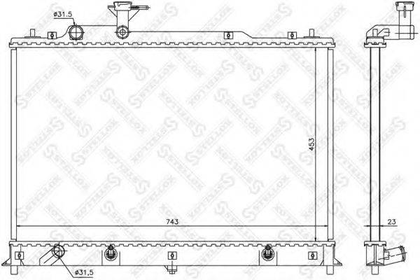 STELLOX 1026711SX Радіатор, охолодження двигуна