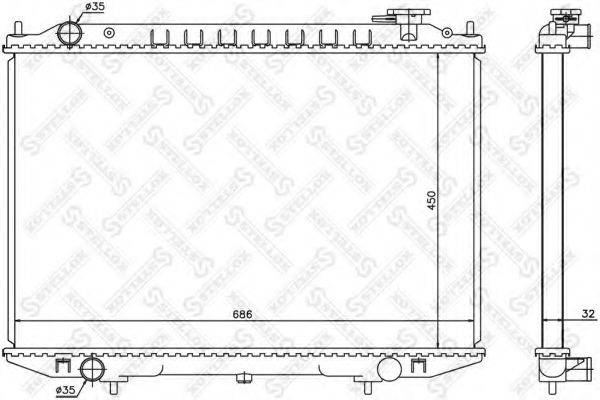 STELLOX 1026723SX Радіатор, охолодження двигуна