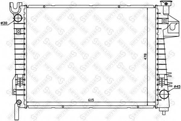 STELLOX 1026735SX Радіатор, охолодження двигуна