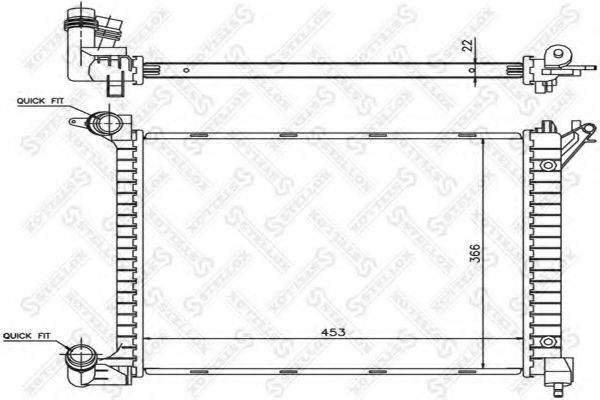 STELLOX 1026789SX Радіатор, охолодження двигуна