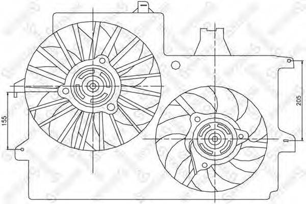 STELLOX 2999101SX Вентилятор, охолодження двигуна