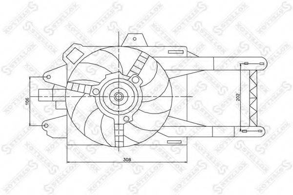 STELLOX 2999120SX Вентилятор, охолодження двигуна