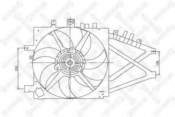 STELLOX 2999122SX Вентилятор, охолодження двигуна