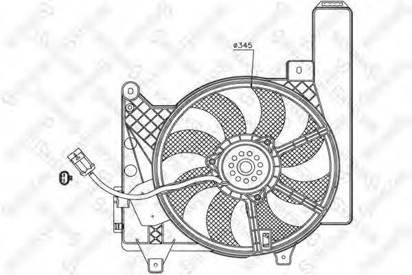 STELLOX 2999140SX Вентилятор, охолодження двигуна